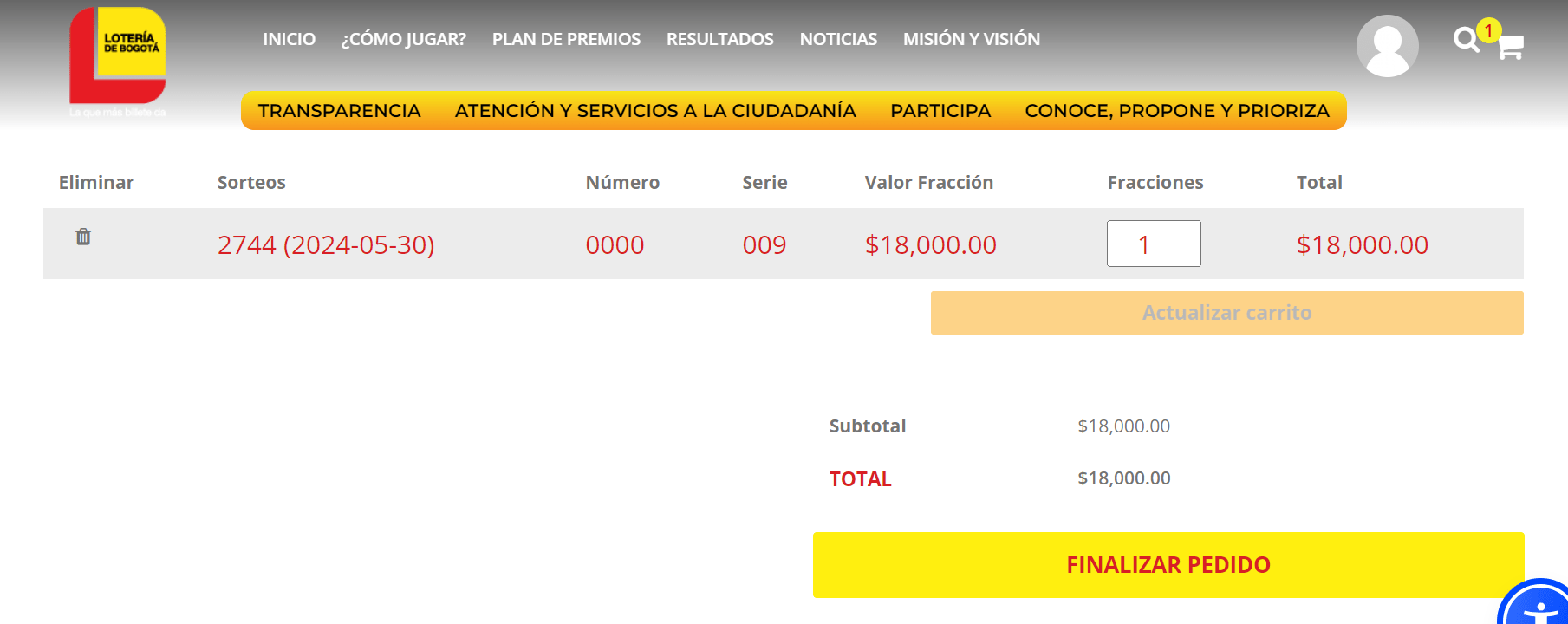 20 Descuento Gran Sorteo Dorado Madres Lotería de Bogotá