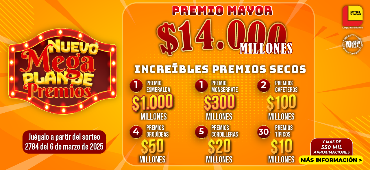 Nuevo Mega Plan de Premios