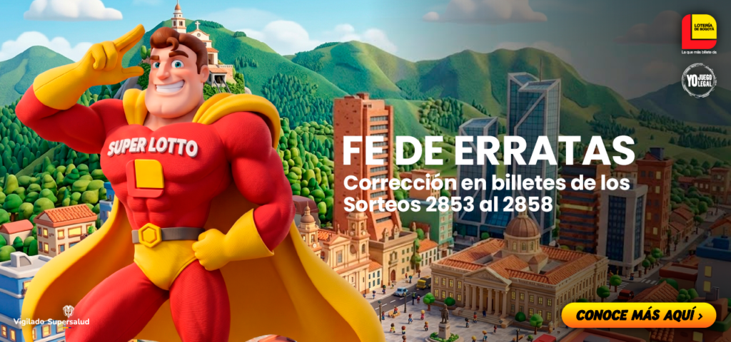 Fe de erratas: Corrección en billetes de los sorteos 2853 al 2858