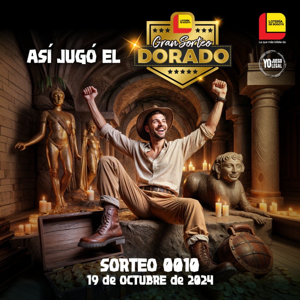 RESULTADO GRAN SORTEO DORADO 0010 DE LA LOTERÍA DE BOGOTÁ.