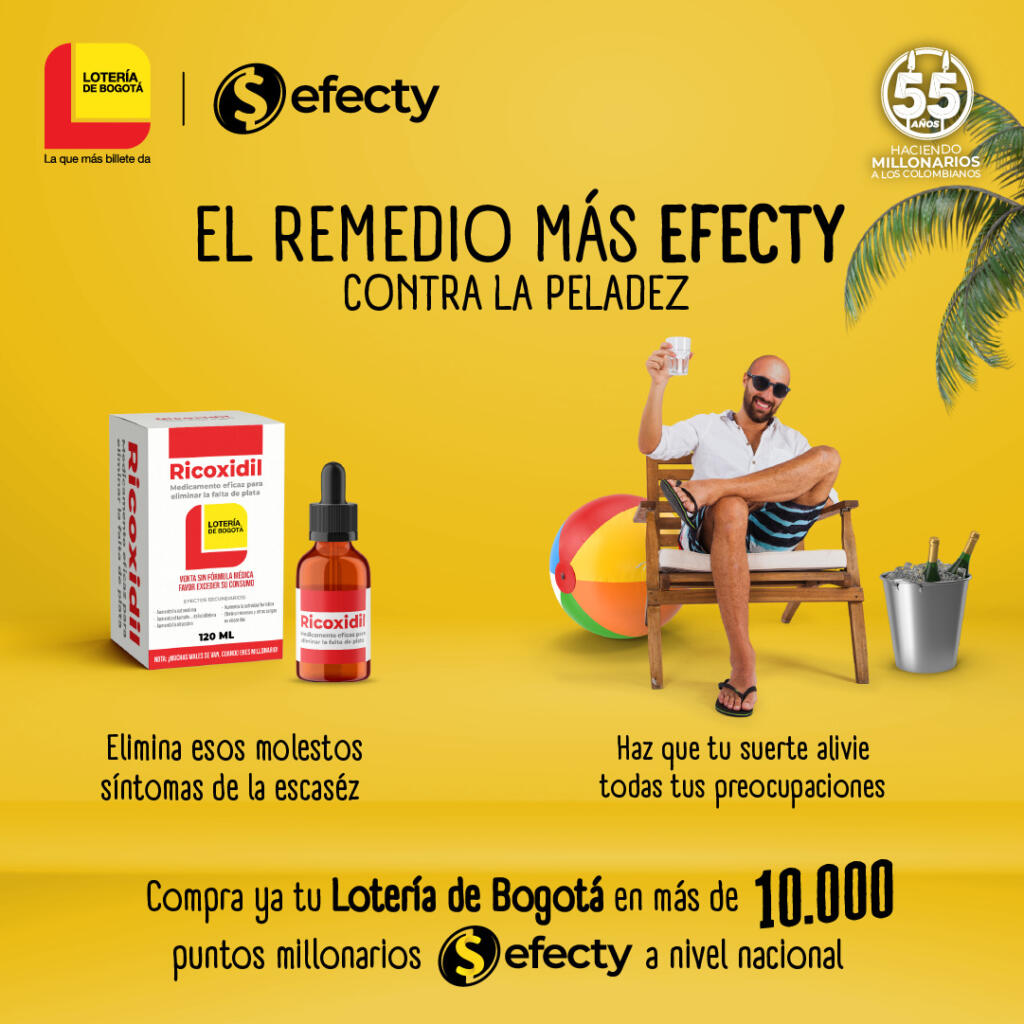 compra tu Lotería de Bogotá en puntos Efecty